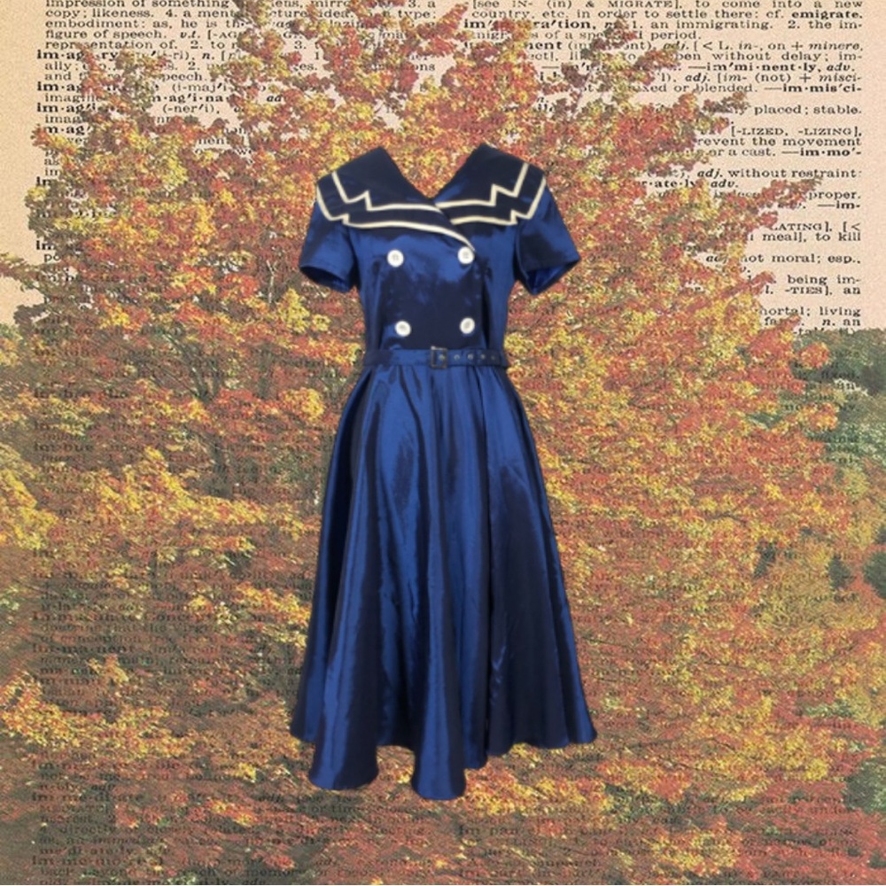 Vintage Blue Sailor Dress